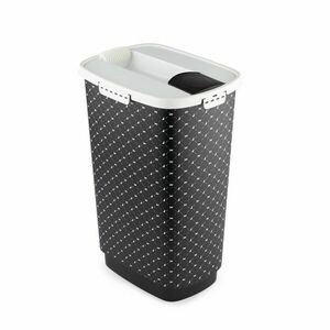 ROTHO Eledel konténer CODY 50 L műanyag fekete/fehér pöttyös kép