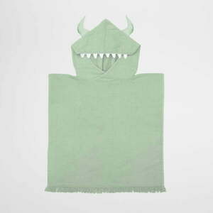 Monster zöld, kapucnis gyerek strandtörölköző, 3-6 éves korig - Sunnylife kép