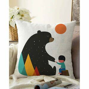 Bear pamut keverék párnahuzat, 55 x 55 cm - Minimalist Cushion Covers kép