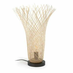 Natúr színű bambusz asztali lámpa bambusz búrával (magasság 50 cm) Citalli – Kave Home kép