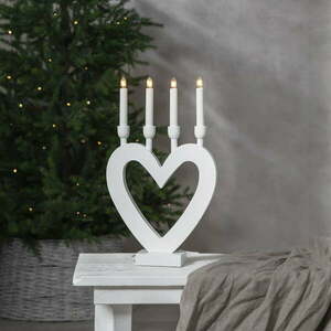 Dala fehér karácsonyi LED gyertyatartó, magasság 45 cm - Star Trading kép