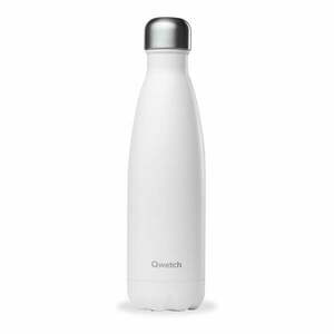 Fehér rozsdamentes acél utazó ivópalack 500 ml Matt - Qwetch kép
