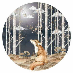 Fox in a Circle gyerek falmatrica, ø 150 cm - Dekornik kép