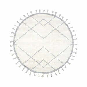 Come fehér-szürke pamut kézzel készített szőnyeg, ø 120 cm - Nattiot kép