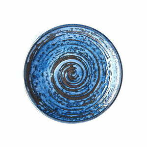 Copper Swirl kék kerámia tányér, ø 25 cm - MIJ kép