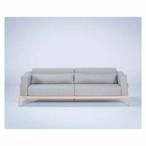 Fawn Plus szürke kanapé tölgyfából, 240 cm - Gazzda kép