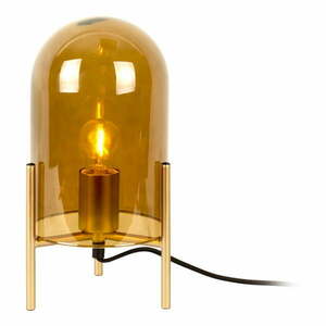 Bell mustársárga üveg asztali lámpa, magasság 30 cm - Leitmotiv kép