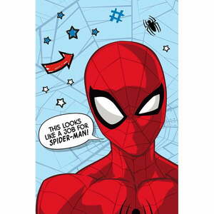 Piros-kék mikroplüss gyerek takaró 100x150 cm Spiderman – Jerry Fabrics kép