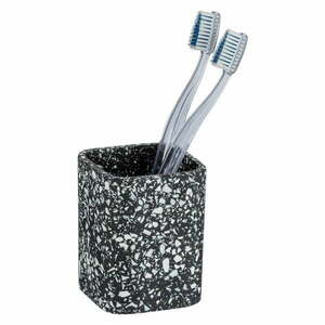 Terrazzo fekete fogkefetartó pohár - Wenko kép