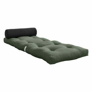 Zöldesszürke futon matrac 70x200 cm Wrap Olive Green/Dark Grey – Karup Design kép