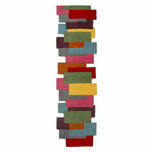 Collage színes gyapjú szőnyeg, 60 x 230 cm - Flair Rugs kép