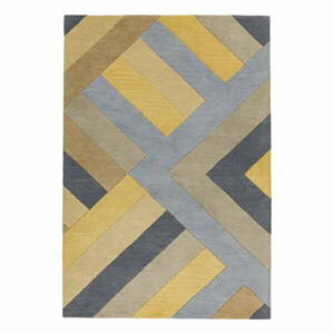 Big Zig szürke-sárga szőnyeg, 160 x 230 cm - Asiatic Carpets kép