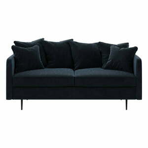 Esme sötétkék bársony kanapé, 176 cm - Ghado kép