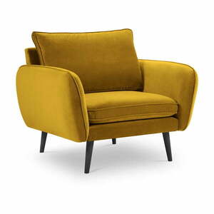 Lento sárga bársony fotel - Kooko Home kép