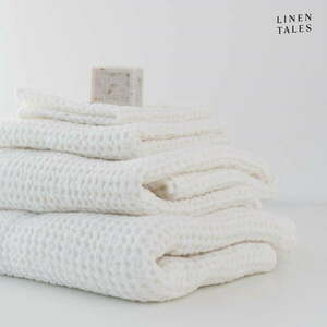 Fehér törölköző és fürdőlepedő készlet 3 db-os Honeycomb – Linen Tales kép