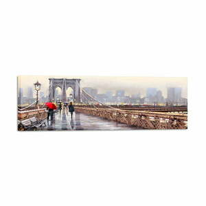 Canvas Watercolor New York Bridge fali kép, 45 x 140 cm - Styler kép