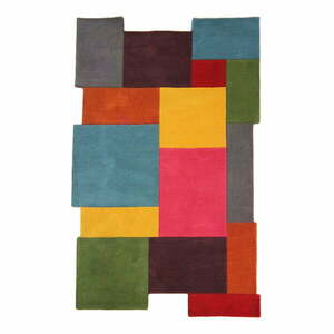 Collage színes gyapjú szőnyeg, 120 x 180 cm - Flair Rugs kép