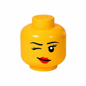 Winky sárga fejformájú tárolódoboz, ⌀ 16, 3 cm - LEGO® kép