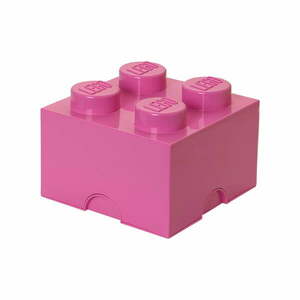 Rózsaszín négyszögletes tárolódoboz - LEGO® kép