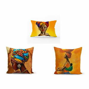 African Culture 3 db párnahuzat, 45 x 45 cm - Minimalist Cushion Covers kép