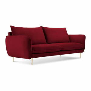 Florence piros bársony kanapé, 160 cm - Cosmopolitan Design kép