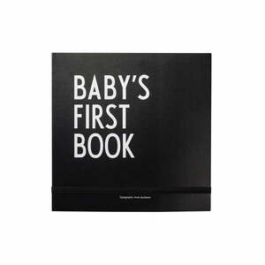 Baby's First Book fekete emlékkönyv gyerekeknek - Design Letters kép