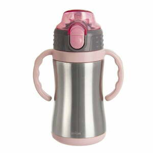 Világos rózsaszín rozsdamentes acél gyerek ivópalack 330 ml – Orion kép