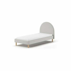 Szürke kárpitozott egyszemélyes ágy ágyráccsal 90x200 cm MOON – Vipack kép