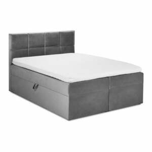 Szürke boxspring ágy tárolóhellyel 160x200 cm Mimicry – Mazzini Beds kép