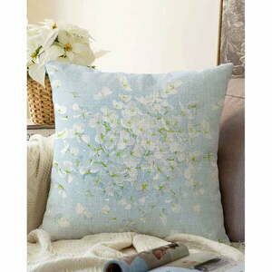 Blossom kék pamut keverék párnahuzat, 55 x 55 cm - Minimalist Cushion Covers kép