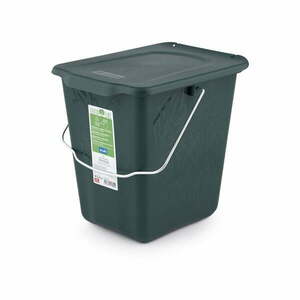 Sötétzöld komposztálható hulladékgyűjtő edény 7 l Greenline - Rotho kép