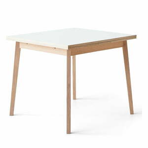 Single kihúzható étkezőasztal fehér asztallappal, 90 x 90 cm - Hammel kép