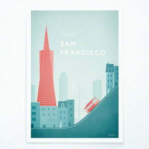 Poszter San Francisco, 30x40 cm - Travelposter kép