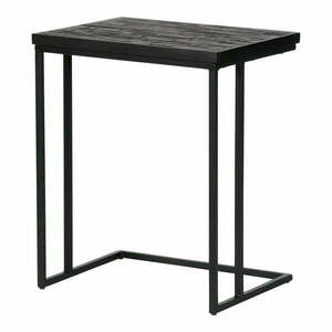 Shape fekete asztalka újrahasznosított teakfa asztallappal- BePureHome kép