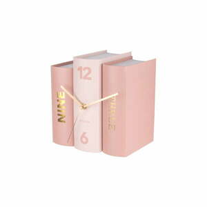Rózsaszín könyv formájú asztali óra - Karlsson kép