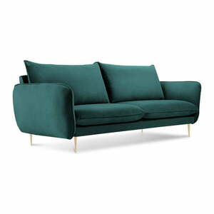 Florence petróleumkék bársony kanapé, 160 cm - Cosmopolitan Design kép