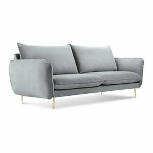 Florence világosszürke bársony kanapé, 160 cm - Cosmopolitan Design kép