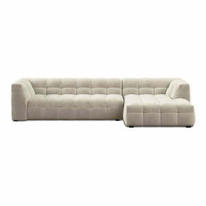 Vesta bézs bársony kanapé, jobb oldali - Windsor & Co Sofas kép