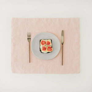 Rózsaszín len tányéralátét, 35 x 45 cm - Linen Tales kép