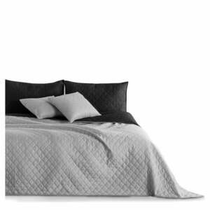 Axel fekete-szürke kétoldalas mikroszálas ágytakaró, 170 x 210 cm - DecoKing kép