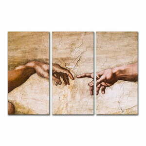 Ádám teremtése, 3 részes falikép - Michelangelo Buonarroti másolat kép