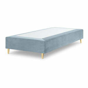 Lia világoskék bársony egyszemélyes ágy, 90 x 200 cm - Cosmopolitan Design kép