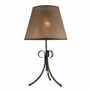 Sötétbarna asztali lámpa textil búrával (magasság 55 cm) Lorenzo – LAMKUR kép