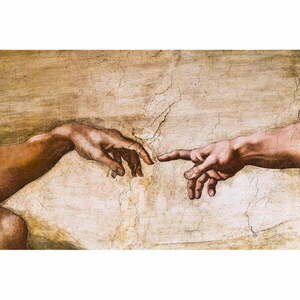 Ádám teremtése, 70 x 45 cm - Michelangelo Buonarroti másolat kép
