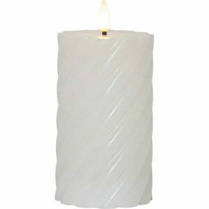 Flamme Swirl fehér LED viaszgyertya, magasság 15 cm - Star Trading kép