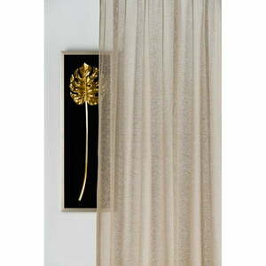 Bézs-aranyszínű átlátszó függöny 140x245 cm Carmine – Mendola Fabrics kép