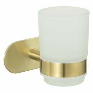 Aranyszínű öntapadós üveg fogkefetartó pohár Orea Gold – Wenko kép