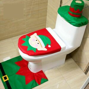 Karácsonyi WC ülőke huzat szett Manós kép