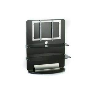 Electronic-Star TV bútor, üveg, 2 emeletes, LCD tartó rack, fekete kép