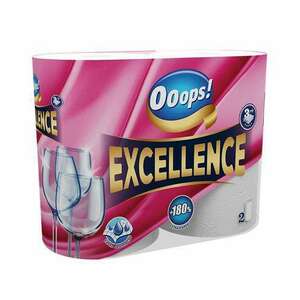 OOOPS Háztartási papírtörlő, 3 rétegű, 2 tekercses, OOOPS "Excellence" kép